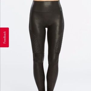 SPANX Faux Leather Moto Leggings